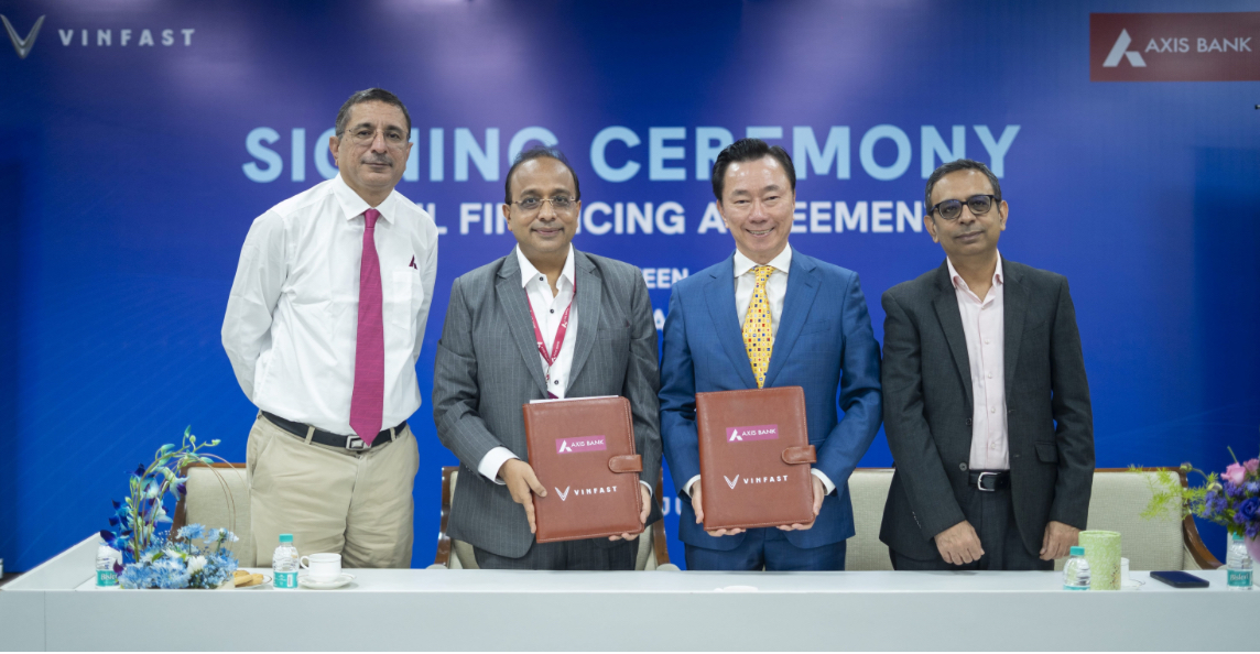 VINFAST BẮT TAY AXIS BANK, TRIỂN KHAI GIẢI PHÁP TÀI CHÍNH TOÀN DIỆN CHO XE ĐIỆN TẠI ẤN ĐỘ